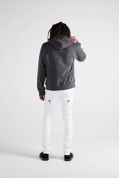 RTA - Dion Hoodie W/ RIP Cross (Distressed Grey)