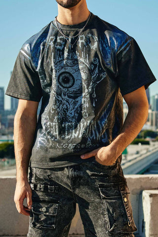 First Row - Stay Curious Eyeball Foil Tee (Black)