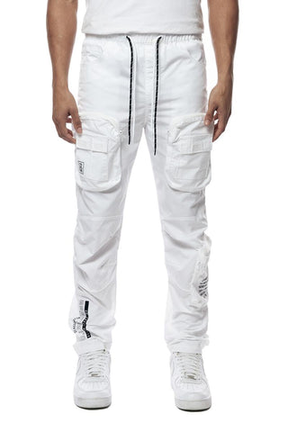 Smoke Rise - Printed Nylon Utility Pants (White)