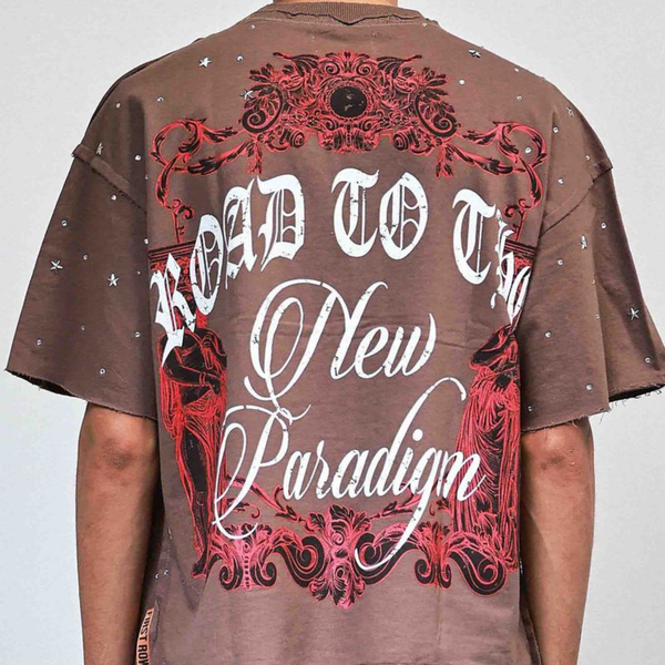 Light Gray First Row - New Paradigm Explorer Tee (Brown)