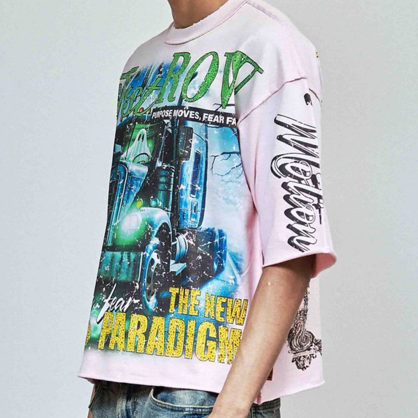 Light Gray First Row - New Paradigm Fearless Motion Tee (Pink)