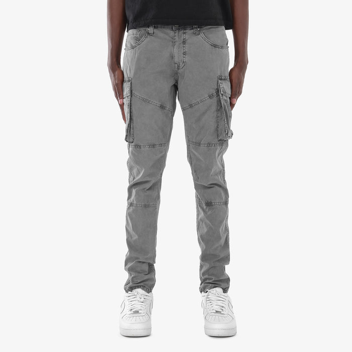 Copper Rivet- Pastel Color Crisp Twill Cargo Pants (Grey) – OCTANE