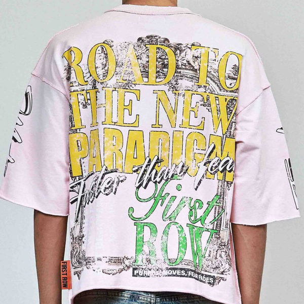 Gray First Row - New Paradigm Fearless Motion Tee (Pink)