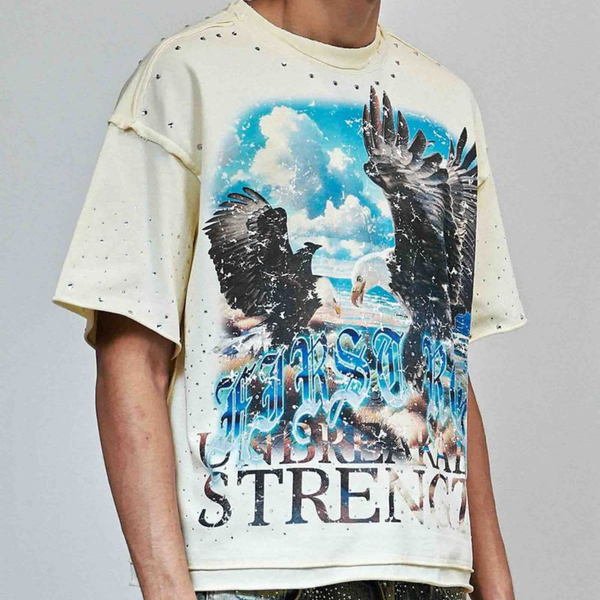 Gray First Row - Above All Things Skyborne Tee (Cream)