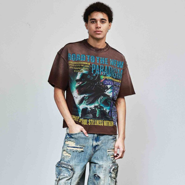 Light Gray First row - New Paradigm Steady At Speed Tee (Brown)