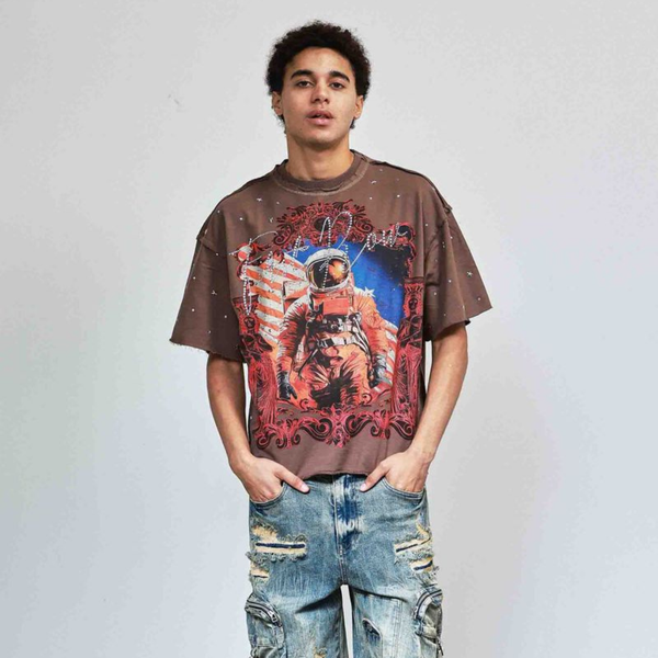 Light Gray First Row - New Paradigm Explorer Tee (Brown)