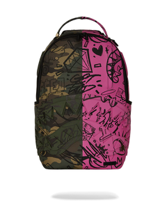 Sprayground - Split Pink And Camo Backpack