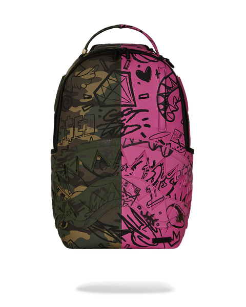 Sprayground - Split Pink And Camo Backpack