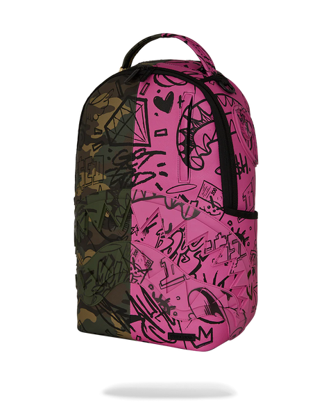 Sprayground - Split Pink And Camo Backpack
