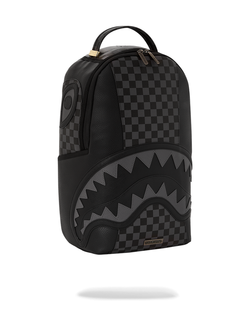 Backpack In Vegan Leather With Shark Print In White