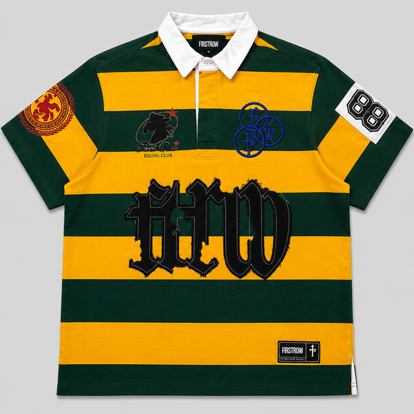 First Row - Sun Field Club Polo Shirt (Green/Yellow)