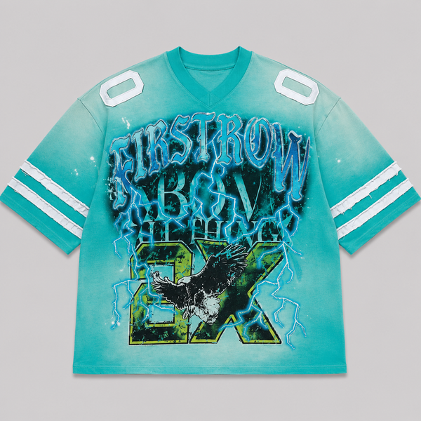 Gray First Row - Above All Things Electric Storm Tee (Turquoise)