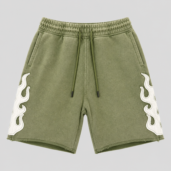 Copper Rivet - Flame Shorts (Olive)
