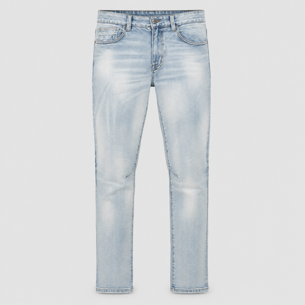 Gray Smoke Rise - Slim Essential Dry Effect Washed Jeans (Majestic Blue)