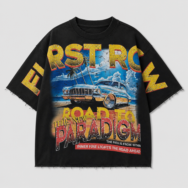Lavender First Row - New Paradigm Driving High Tee (Black)