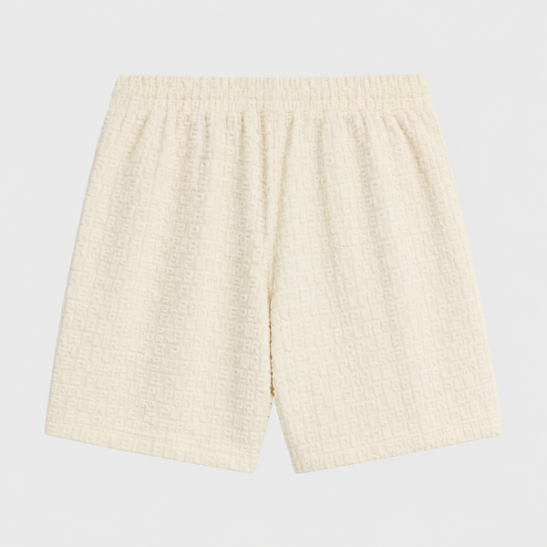 Antique White Purple - Terry Towel Short (White)