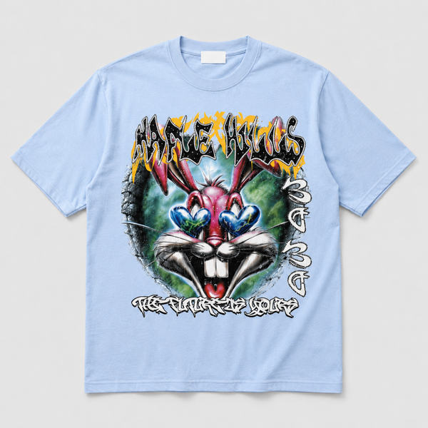 Space Ape - Bunny  T-Shirt (Light Blue)