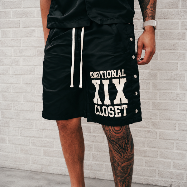 Mixed Emotions - Backyard Nylon Shorts (Black)