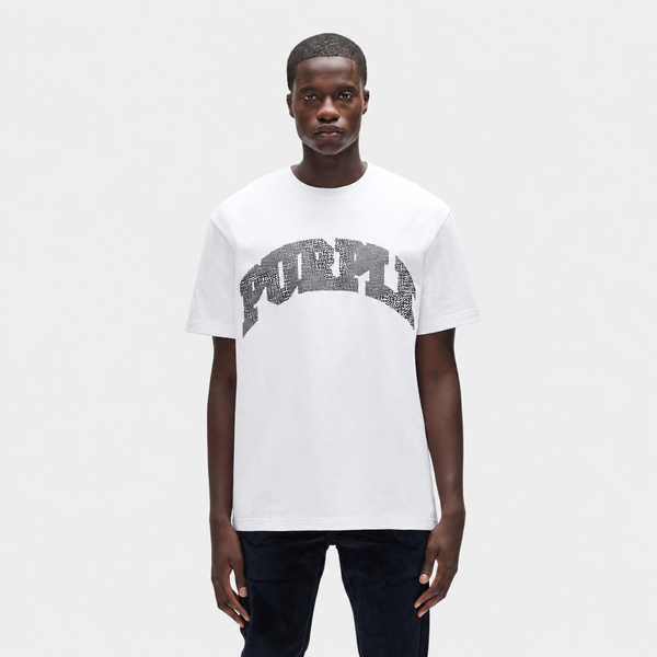 Lavender Purple - Slab Wordmark Tee (White)