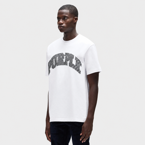 Lavender Purple - Slab Wordmark Tee (White)