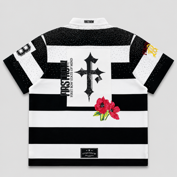 First Row - Classic Mono Club Polo Shirt (Black/White)