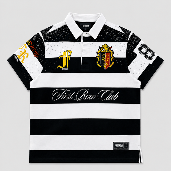 First Row - Classic Mono Club Polo Shirt (Black/White)