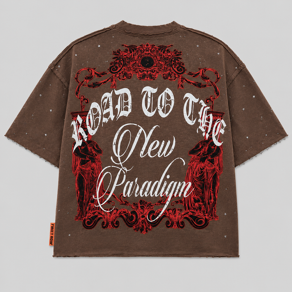 Light Gray First Row - New Paradigm Explorer Tee (Brown)