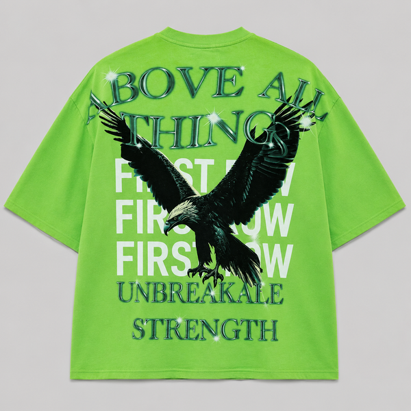 Gray First Row - Above All Things Ready To Ascent Tee (Green)