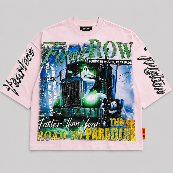Light Gray First Row - New Paradigm Fearless Motion Tee (Pink)