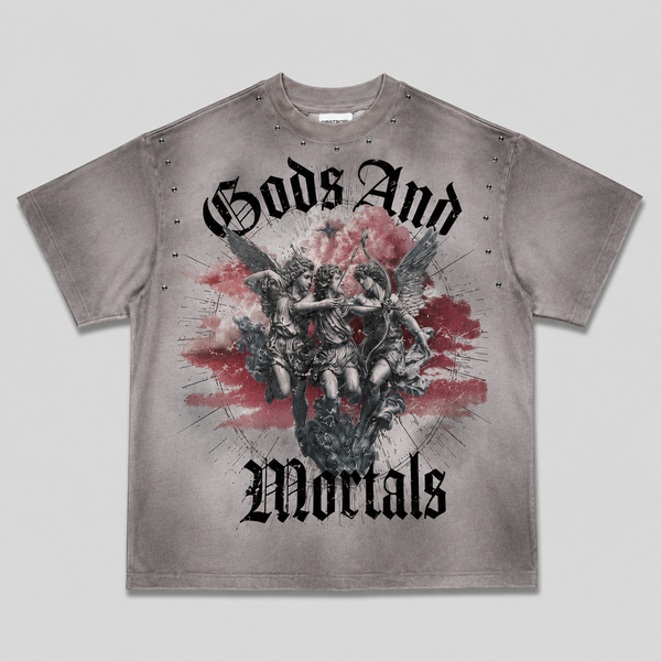 Light Gray First Row - Gods And Mortals Celestial Balance Tee (Grey)