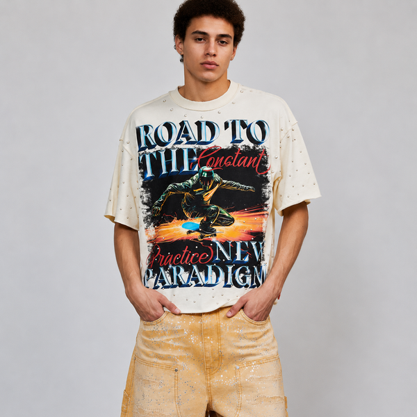Gray First Row - New Paradigm Constant Practice Tee (Cream)