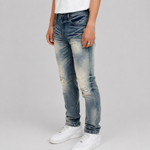 Gray Smoke Rise - Vintage Washed Jeans (Segovia Blue)