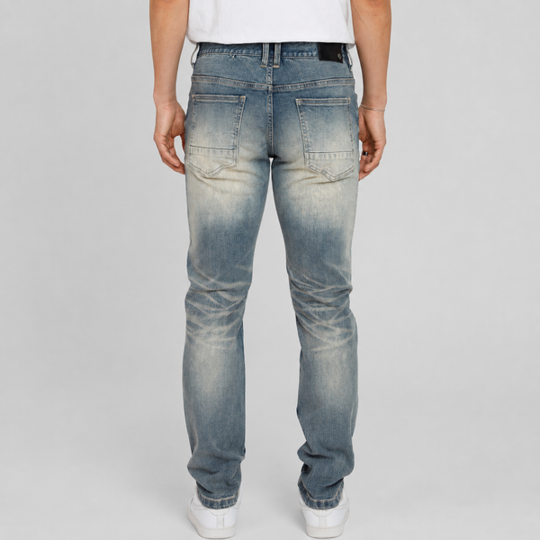 Gray Smoke Rise - Vintage Washed Jeans (Segovia Blue)