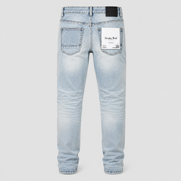 Lavender Smoke Rise - Slim Essential Dry Effect Washed Jeans (Majestic Blue)