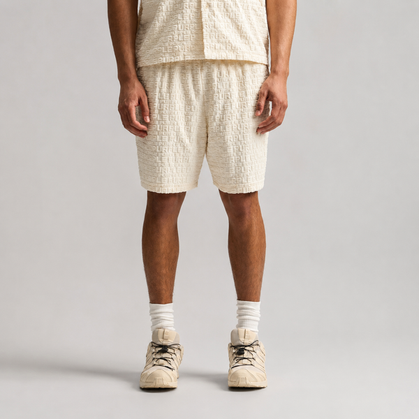 Gray Purple - Terry Towel Short (White)