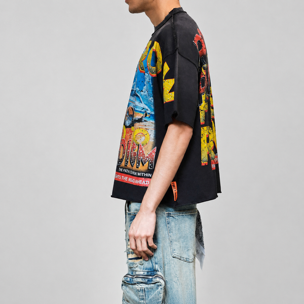 Light Gray First Row - New Paradigm Driving High Tee (Black)