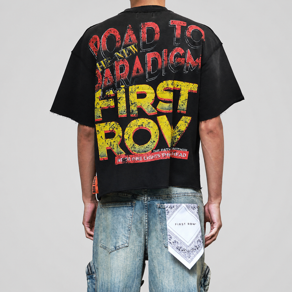 Light Gray First Row - New Paradigm Driving High Tee (Black)