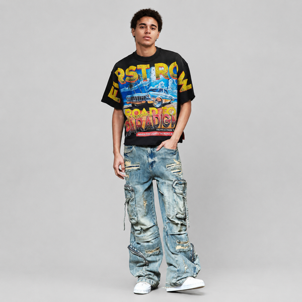 Gray First Row - New Paradigm Driving High Tee (Black)