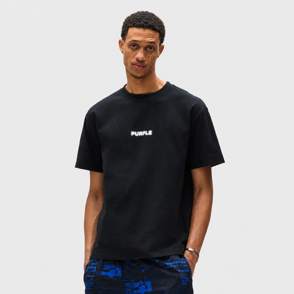 Lavender Purple - Pixelated Jersey Tee (Black)