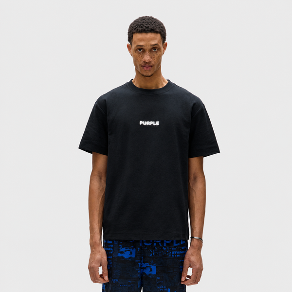 Lavender Purple - Pixelated Jersey Tee (Black)