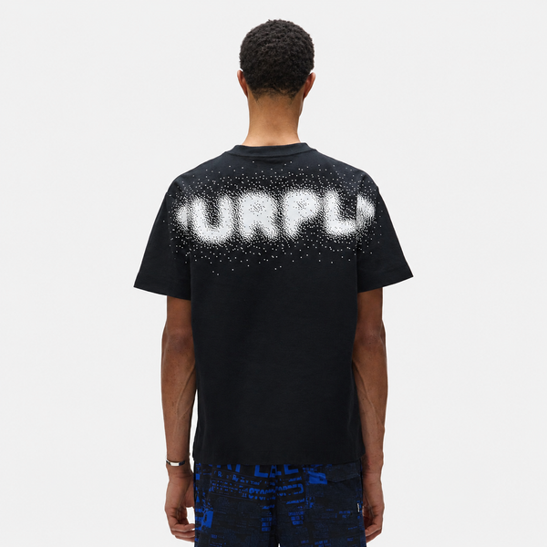 Lavender Purple - Pixelated Jersey Tee (Black)