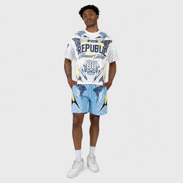 Smoke Rise - Republic Windbreaker Shorts (Boy Blue)