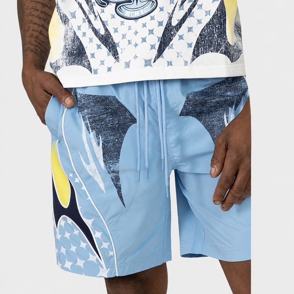 Smoke Rise - Republic Windbreaker Shorts (Boy Blue)