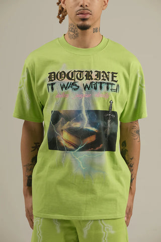 Doctrine - Electric Storm Tee (Bright Lime)