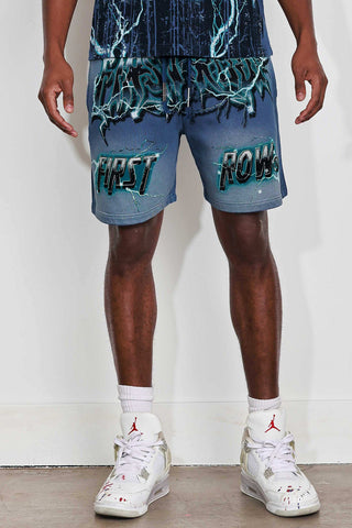 First Row - Washed Earth First Shorts (Cool Grey)