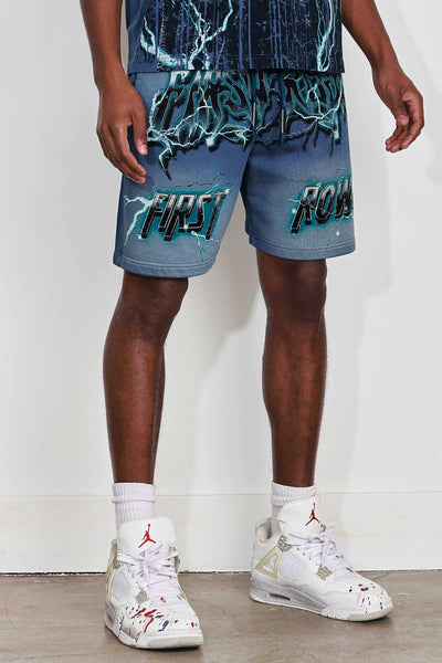 First Row - Washed Earth First Shorts (Cool Grey)