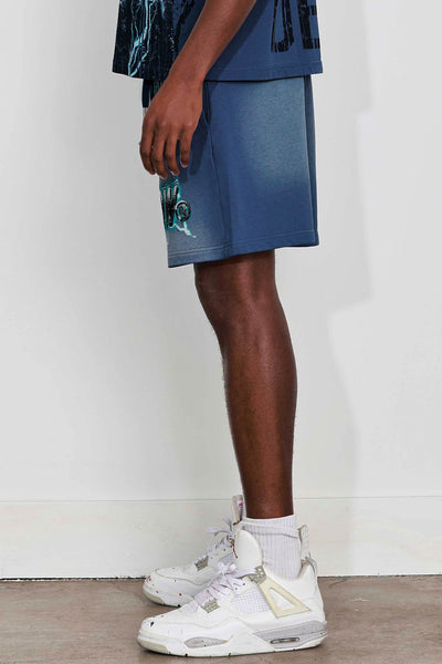 First Row - Washed Earth First Shorts (Cool Grey)