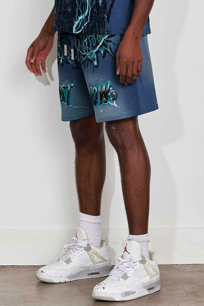 First Row - Washed Earth First Shorts (Cool Grey)