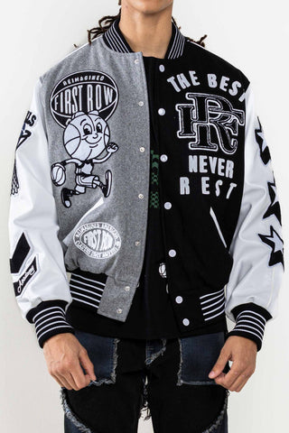 First Row - The Best Never The Rest Varsity Jacket (Black)