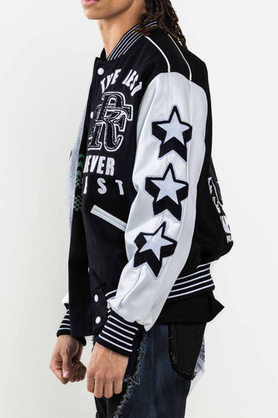 First Row - The Best Never The Rest Varsity Jacket (Black)